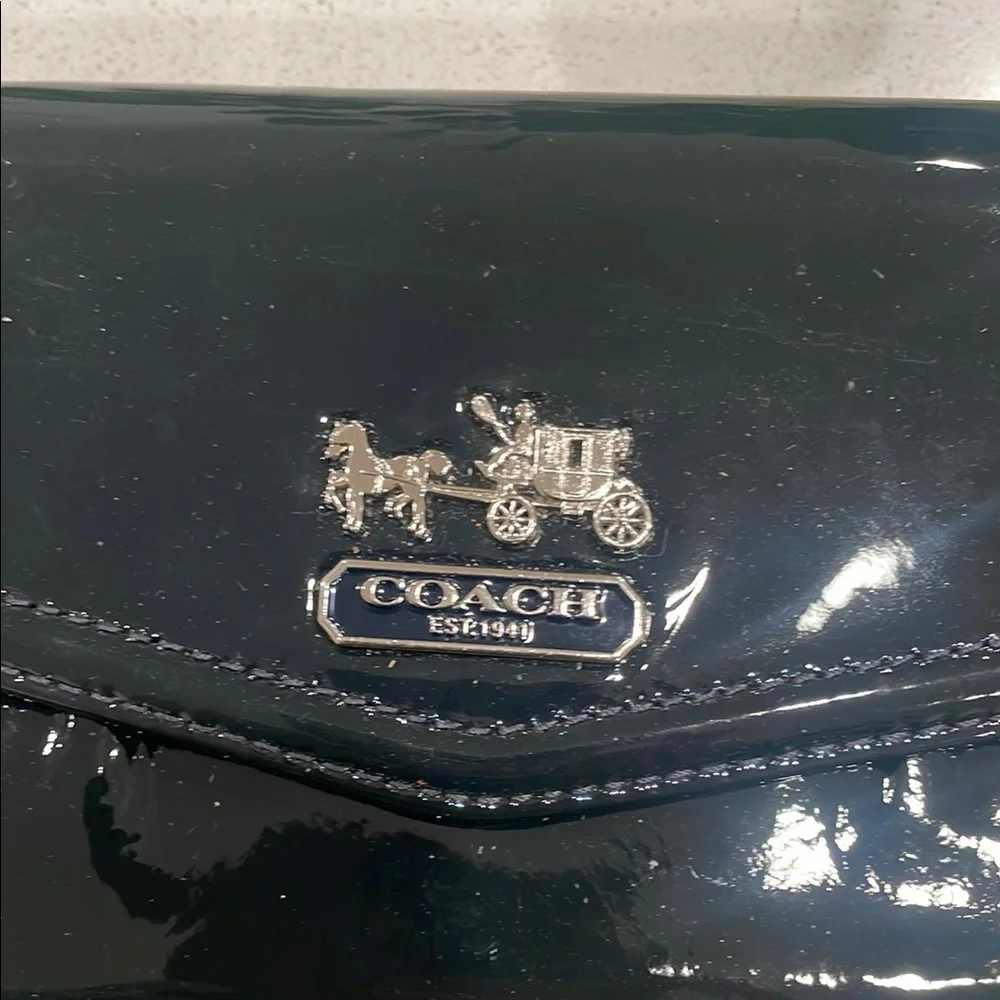 Coach Black Patent Leather Wallet